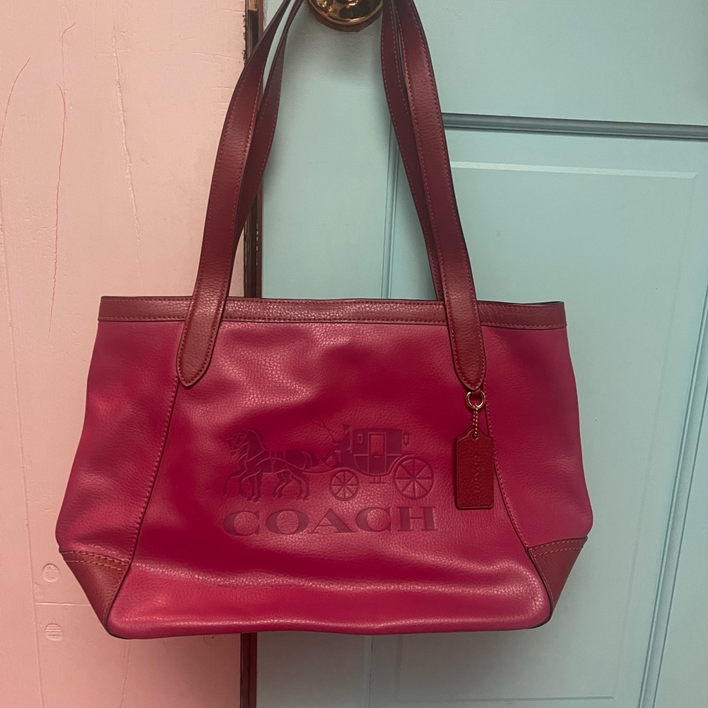 Coach leather tote and wallet